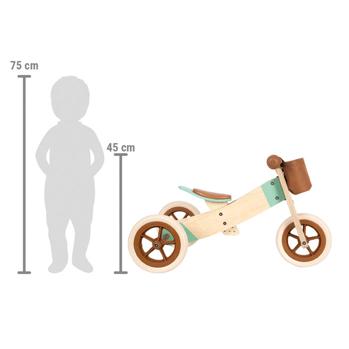Bicicleta de Equilíbrio e Triciclo Maxi Caramel Brown - SMALL FOOT
