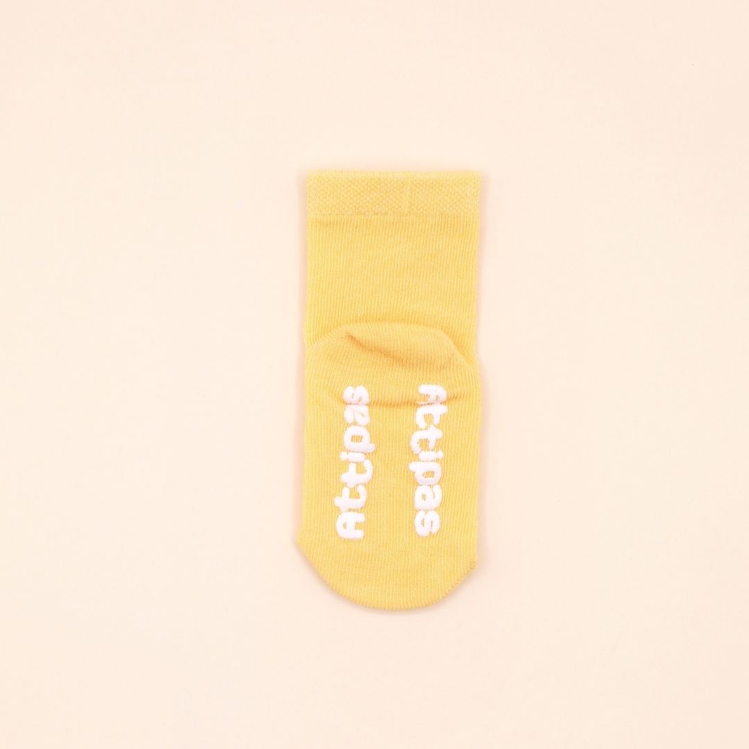 MEIAS ANTIDERRAPANTE RAINBOW (AMARELO) T.S - ATTIPAS